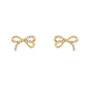 Pave Bow Stud Earrings